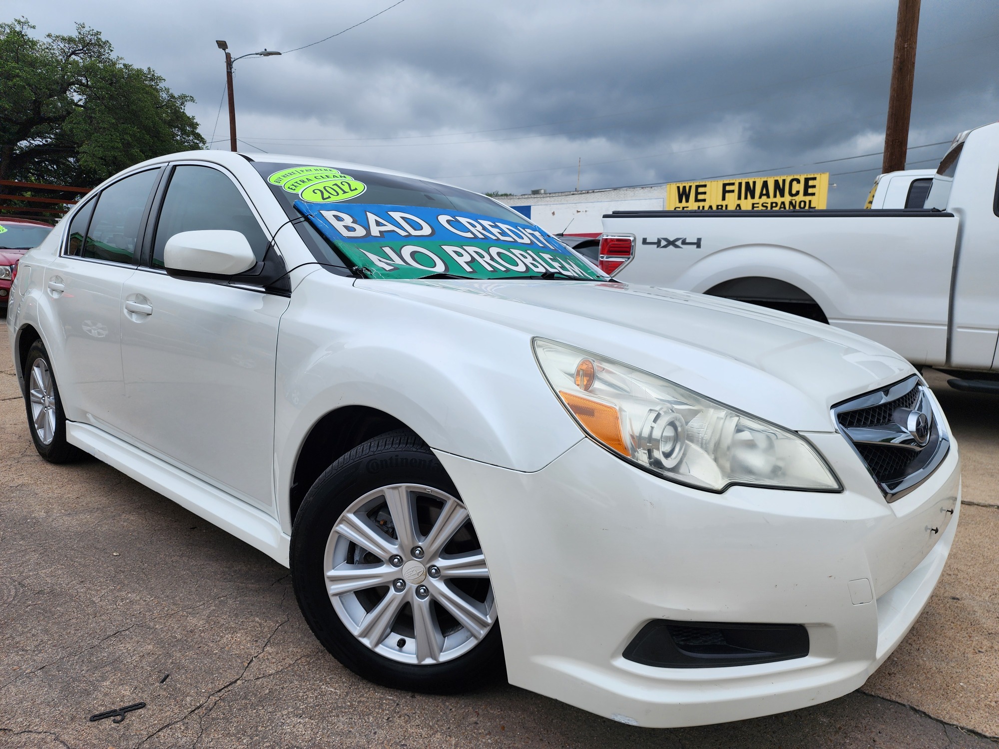 2012 DIAMOND WHITE Subaru Legacy Premium (4S3BMCB61C3) with an 2.5L H4 SOHC 16V engine, Continuously Variable Transmission transmission, located at 2660 S.Garland Avenue, Garland, TX, 75041, (469) 298-3118, 32.885551, -96.655602 - Welcome to DallasAutos4Less, one of the Premier BUY HERE PAY HERE Dealers in the North Dallas Area. We specialize in financing to people with NO CREDIT or BAD CREDIT. We need proof of income, proof of residence, and a ID. Come buy your new car from us today!! This is a very well cared for 2012 SU - Photo #0
